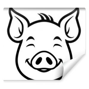 Pig Head SVG vector transparent background PNG clipart