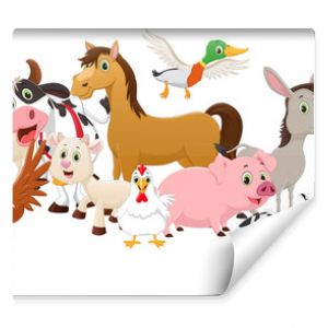 cartoon family farms isolated on white background