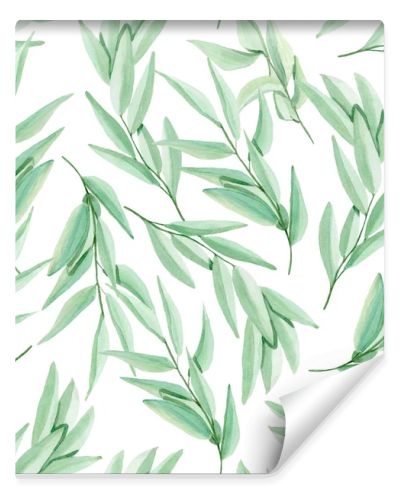 Mistletoe sprigs watercolor. For decoration of gift wrapping, design works, postcards, design of fabrics and textiles, invitation, wrapping, paper.