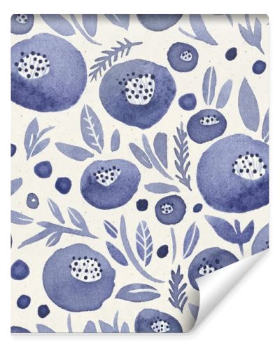 pattern with violet flowers