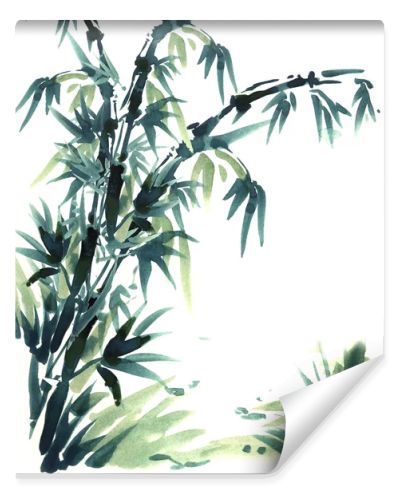 Chinese brush painting bamboo.