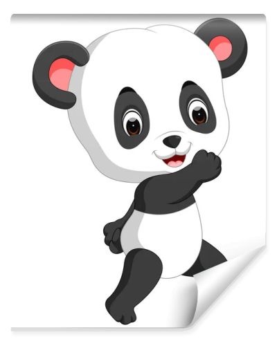 Cute funny panda cartoon