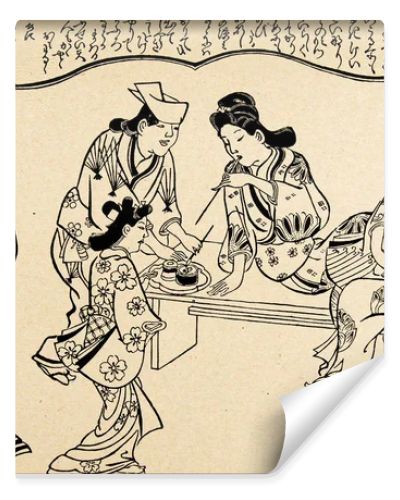 Japan art. Retro illustration