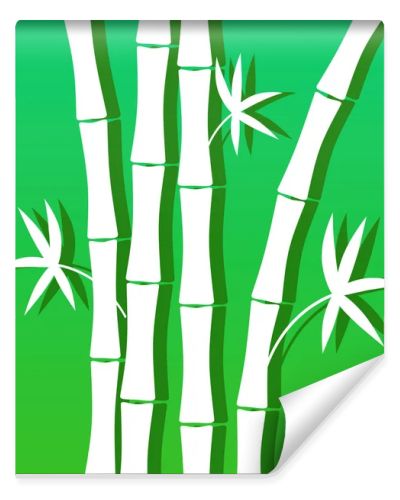 Blue green background with bamboo for banner decoration. leaflets, booklets, brochures, websites. Vector illustration. Flat design.