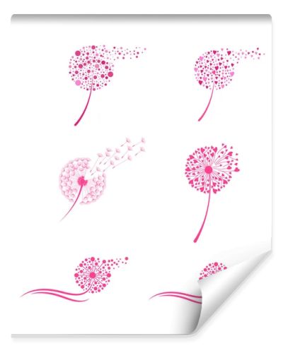 Dandelion vector icon design template 