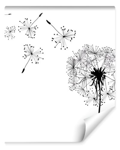 Dandelion in wind