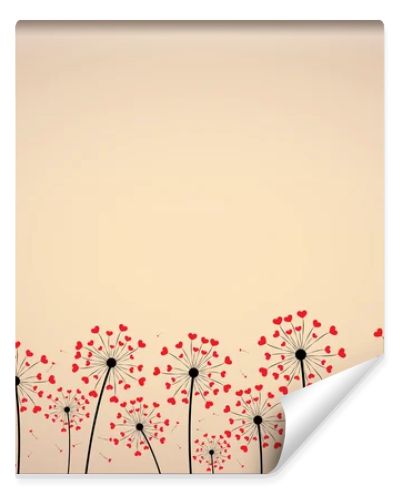 Abstract background with dandelions