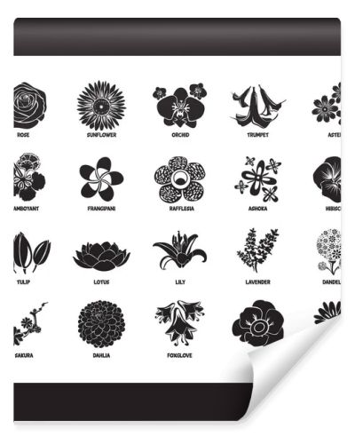 Collection of flower icons