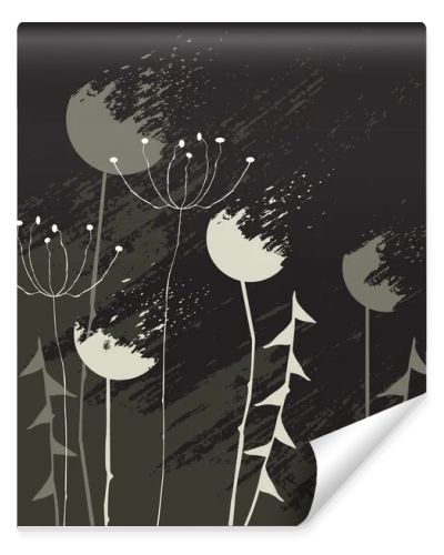 Abstract background with dandelions
