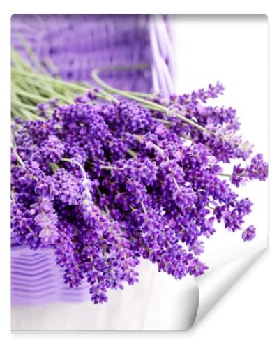 Lavende in wicker basket