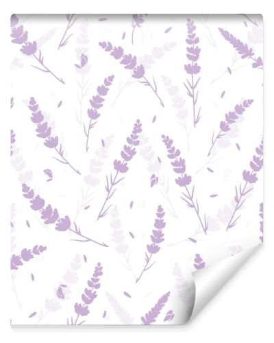 Lavender flowers light purple repeat pattern.