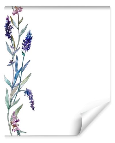 Lavender floral botanical flowers. Watercolor background illustration set. Seamless background pattern.