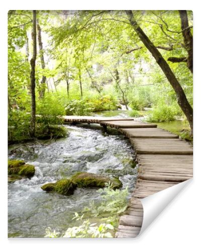 Plitvice lakes - wooden pathway.