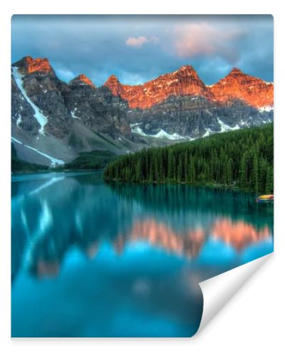 Moraine Lake Sunrise Colorful Landscape