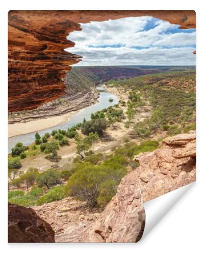 natures window in the desert of kalbarri national park, western australia