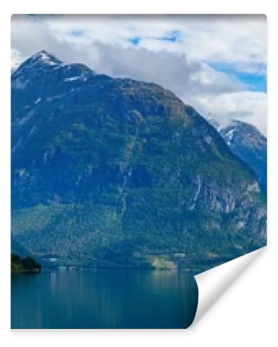 Panorama lovatnet lake Beautiful Nature Norway.