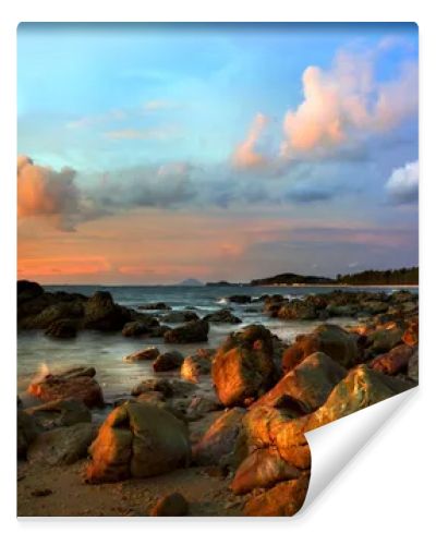 Tropical colorful sunset.