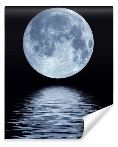 Full moon over water