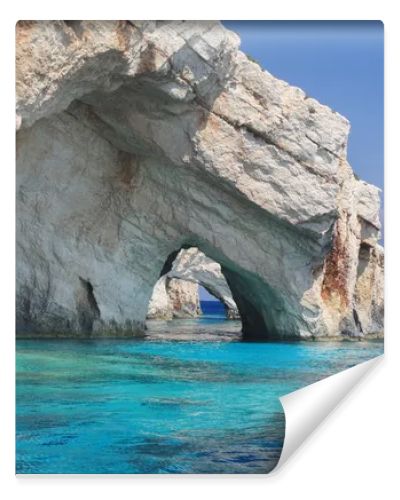 Blue caves on Zakynthos island, Greece