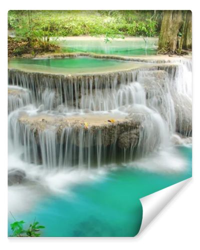 Deep forest Waterfall ,Huay Mae Khamin, Kanchanaburi ,Thailand