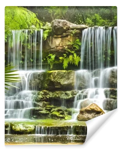 Double Waterfall in Zilker Botanical Park in Austin, Texas