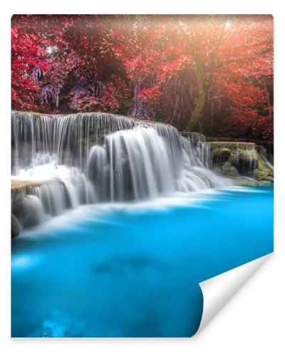Huay Mae Kamin Waterfall, beautiful waterfall in rainforest at K