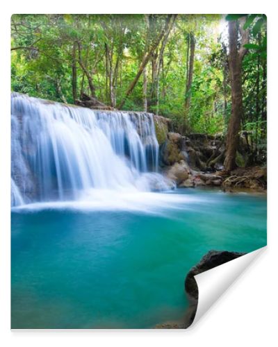 Deep forest Waterfall in Kanchanaburi, Thailand