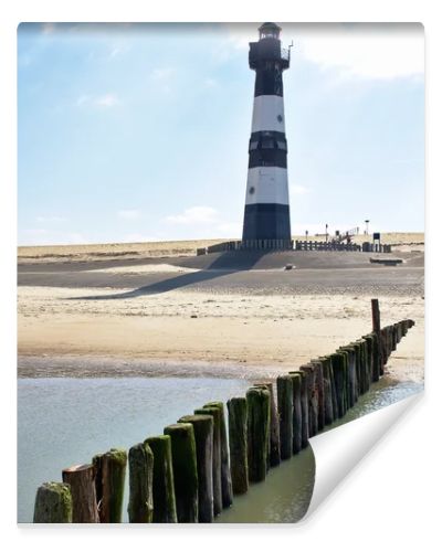 Lighthouse on a beach in Holland