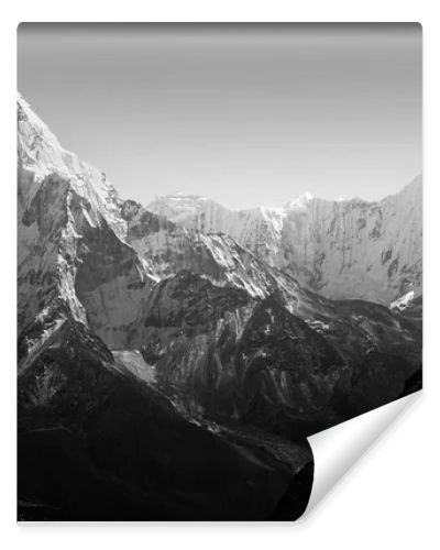 Himalaya Mountains Black and White