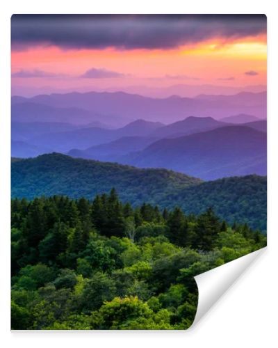 Sunset from Cowee Mountains Overlook, on the Blue Ridge Parkway 