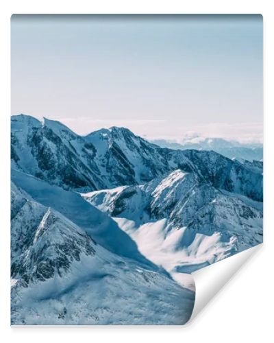 majestic landscape with snow-capped mountain peaks in mayrhofen ski area, austria  