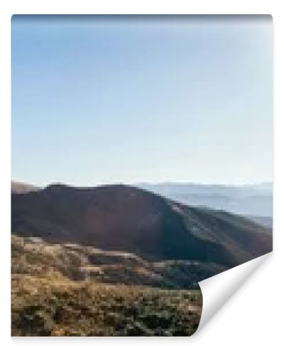 panoramic view of beautiful mountains landscape on sunny day, Carpathians, Ukraine