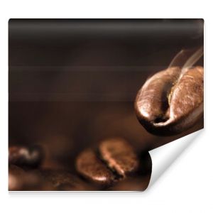 Coffee Beans Closeup On Dark Background