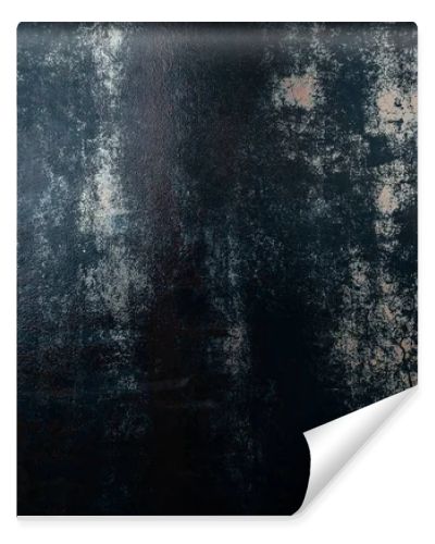 top view of grungy blue metal template for background