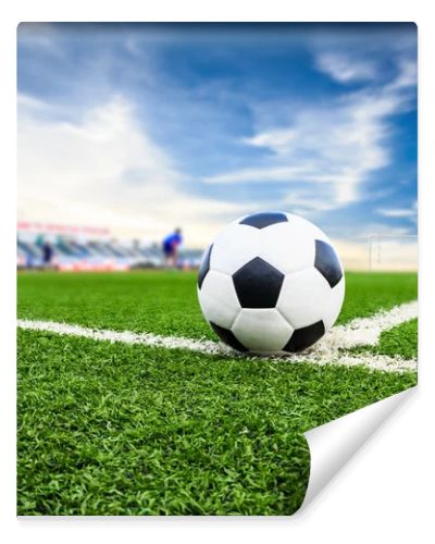 Soccer ball on green field