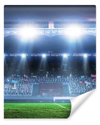 Full night football arena in lights