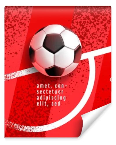 Soccer Template design , Football banner, Sport layout design, Red Theme, vector illustration