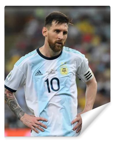 Rio de Janeiro, Brazil, June 28, 2019.Soccer player Lionel Messi of Argentina, during the Venezuela vs Argentina match for the Copa America 2019 at the Maracan stadium.