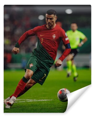 Cristiano Ronaldo  during UEFA Euro 2024 qualifying game between  national teams of Portugal and Iceland, Estadio Jose Alvalade, Lisbon, Portugal. (Maciej Rogowski)