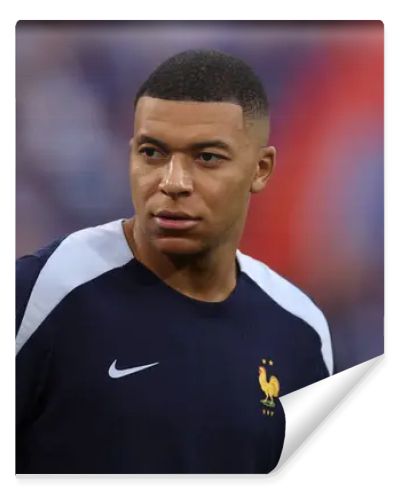 Munich , Germany 09.07.2024: Kylian Mbappe of France during warm-up before  the UEFA EURO 2024 semi-finals, football match between Spain vs France at Munich Football Allianz Arena