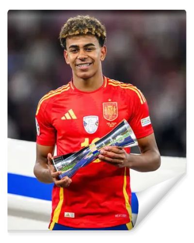 BERLIN, GERMANY - 14 JULY, 2024: Lamine Yamal, The football match of Final EURO 2024 Spain vs England at Olympic Stadium