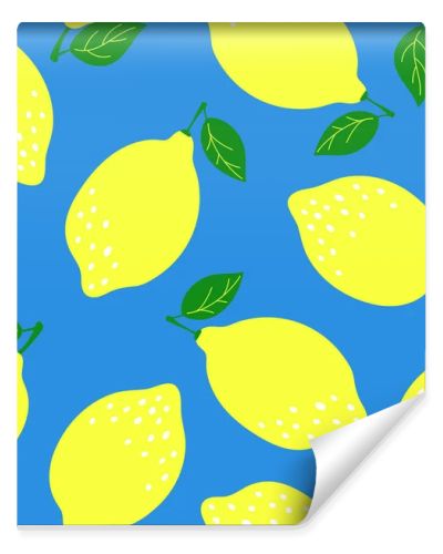 Lemon fruit seamless pattern. Fashion design. Food print for kit