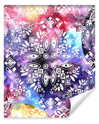 Hand drawn watercolor illustration space.
