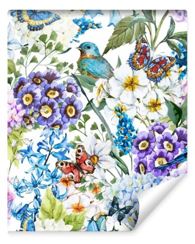 Watercolor floral pattern