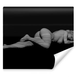 Ilustracja 3D sztuka ciała kobiety zebry