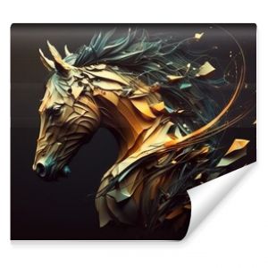 Horse abstract magical animal background with mare stallion wallpaper generative ai