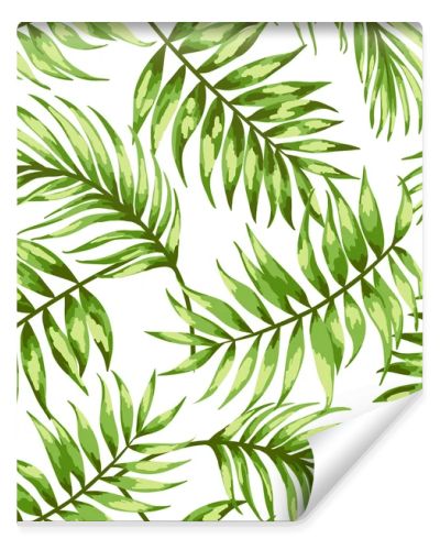 Pattern with tropical leaves