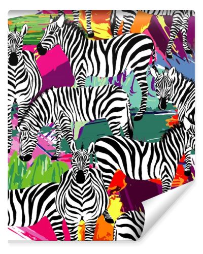zebra black and white pattern, painting background