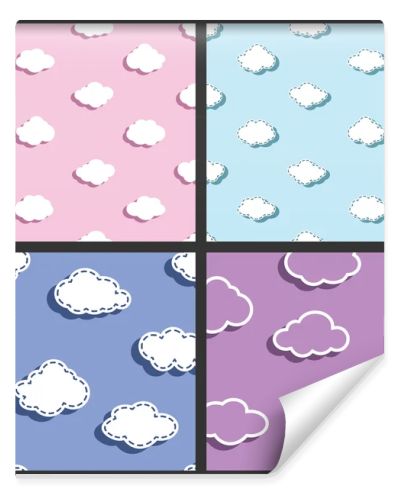 sky, textile. fabric, clouds pattern