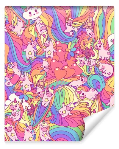 vector unicorn seamless pattern